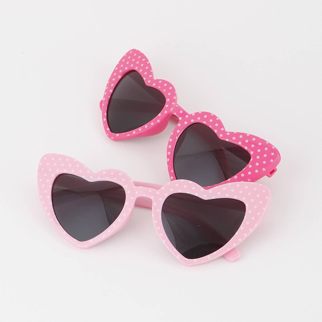 *Kids Polka Dot Heart Sunglasses