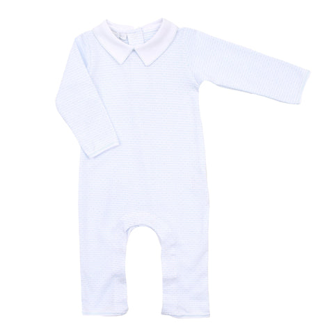 Jillian and Jacob's Classics Blue Emb Collared Playsuit - This Little Piggy