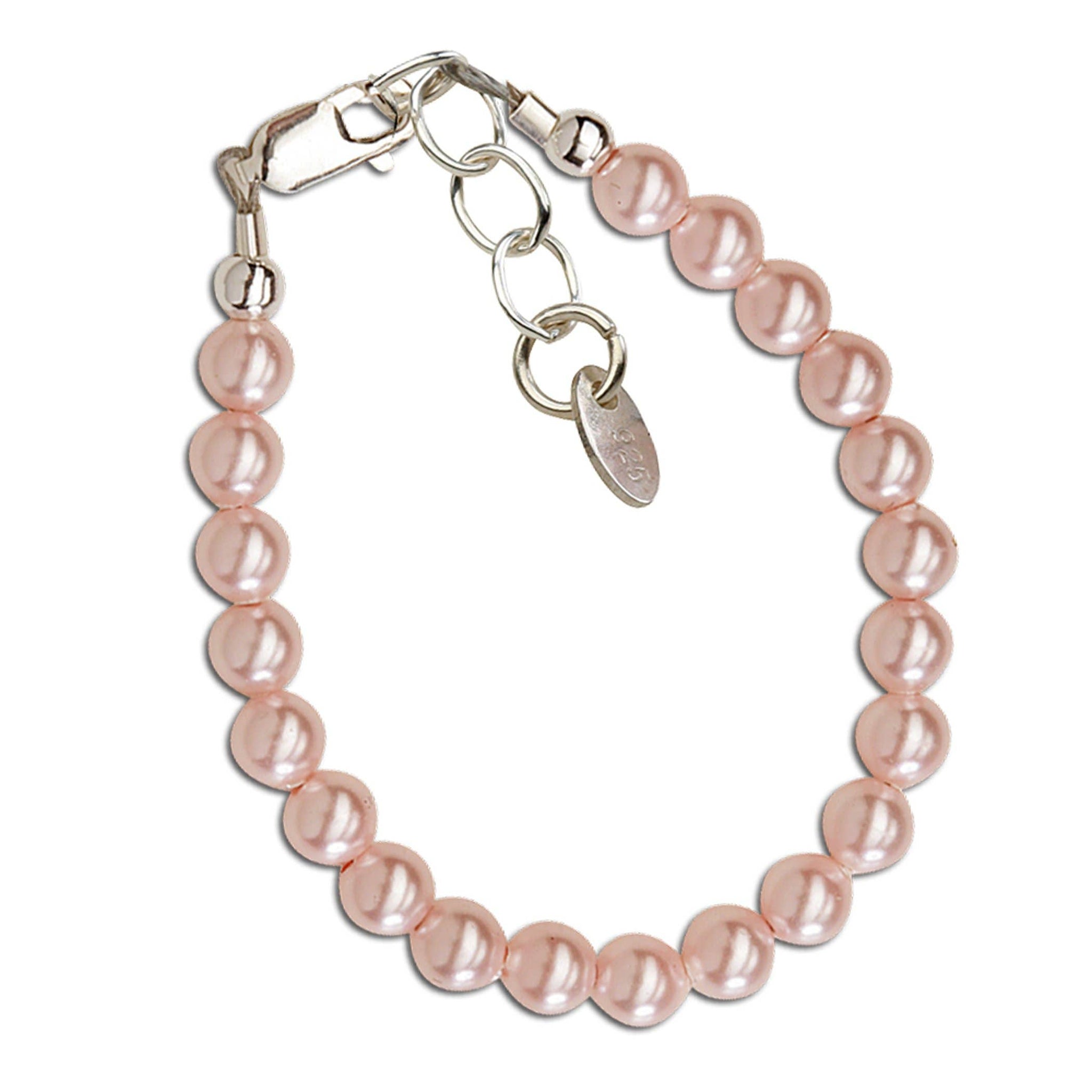 *Sterling Silver Pink Pearl Baby Bracelet