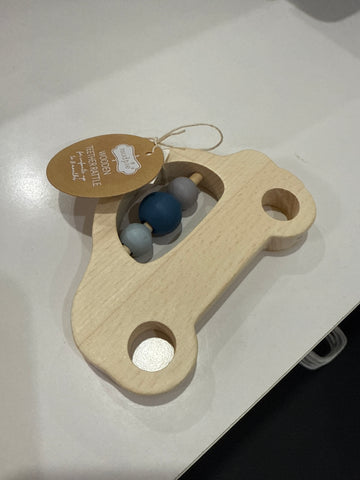 Mud Pie | Wooden Teether Rattle