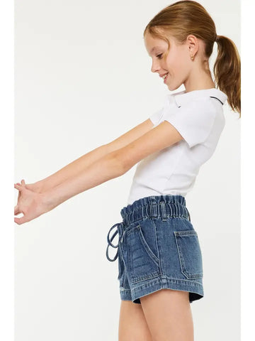 KanCan | Youth Paper Bag Tie Shorts