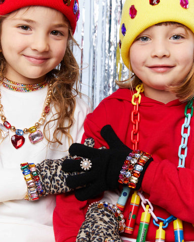 Ice Skating Jeweled Gloves