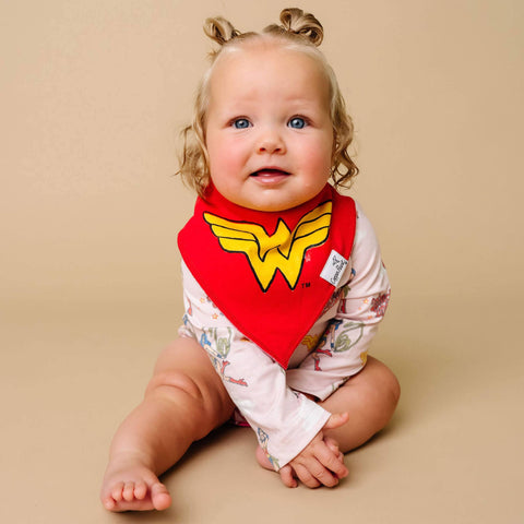 2 Pack Baby Bandana Bibs - Wonder Woman