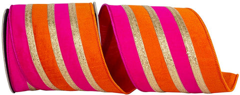 Stripe Trimming Overlay Dupioni Deluxe Wired Edge, 4in