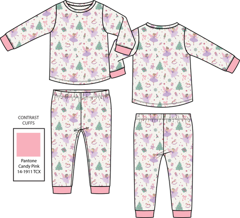 Sugar Plum Fairies - Long Sleeve Loungewear Set