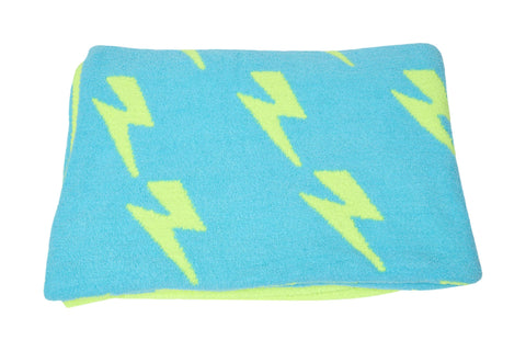 Smiley & Lightning Plush Throw Blankets