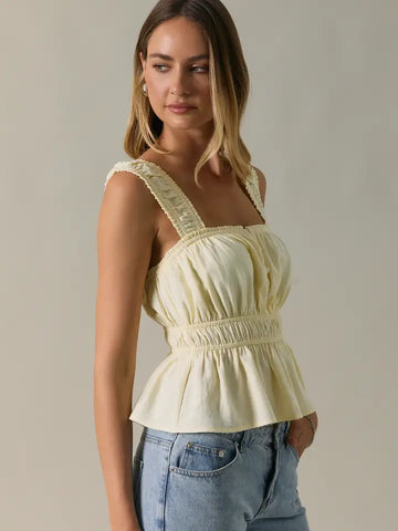 Sleeveless Peplum Top