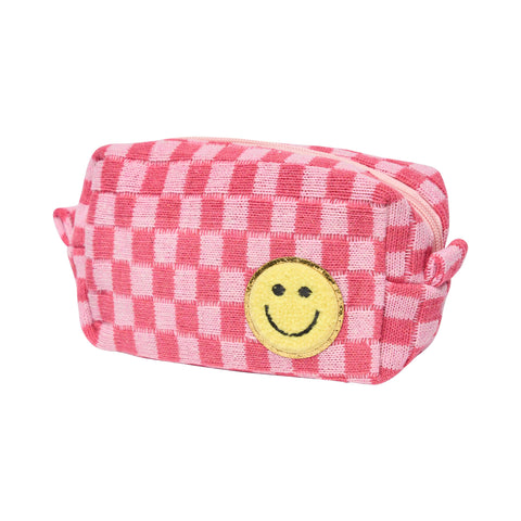Checkered Cosmetic Bag