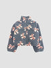 Girl's Bow-Print Sherpa Jacket