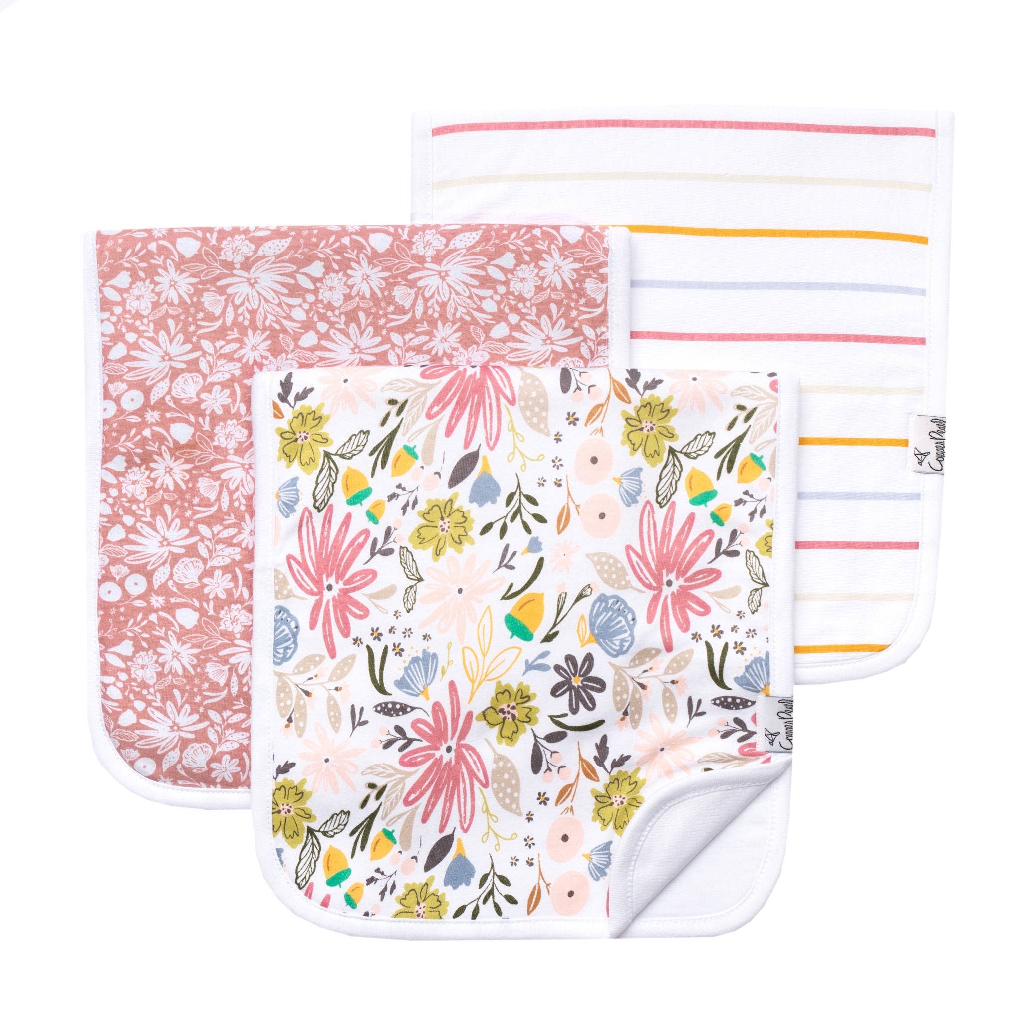 3 Pack Premium Burp Cloths - Olive
