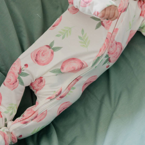 Convertible Zip-Up Footie Pajama - Grace