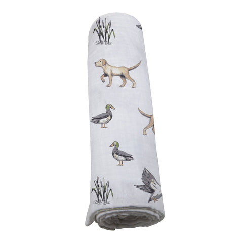 NC | Lab and Ducks Bamboo Swaddle