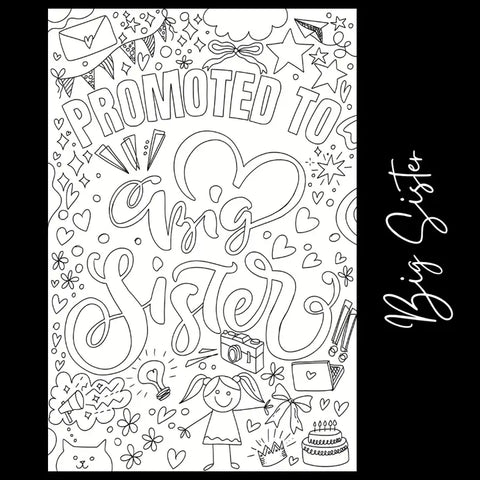 Tons of Hues | Big Sister Giant Coloring Page