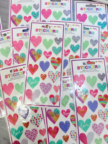 IScream | Heart Glitter Stickers