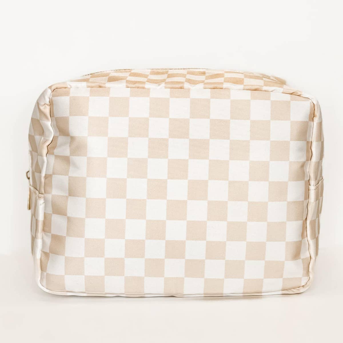 Cream and White Checkered Bags