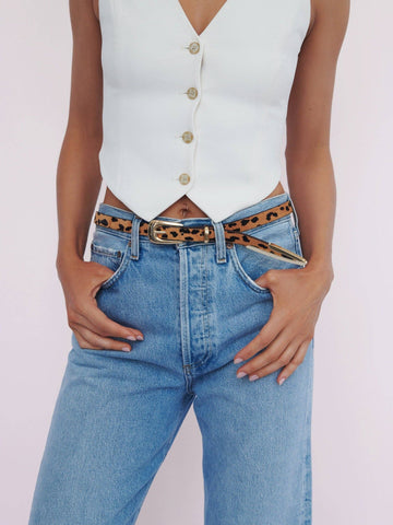 Cheetah Liquid Metal Western Belt