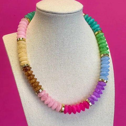 Colorful Chunky Bead W/ Gold
