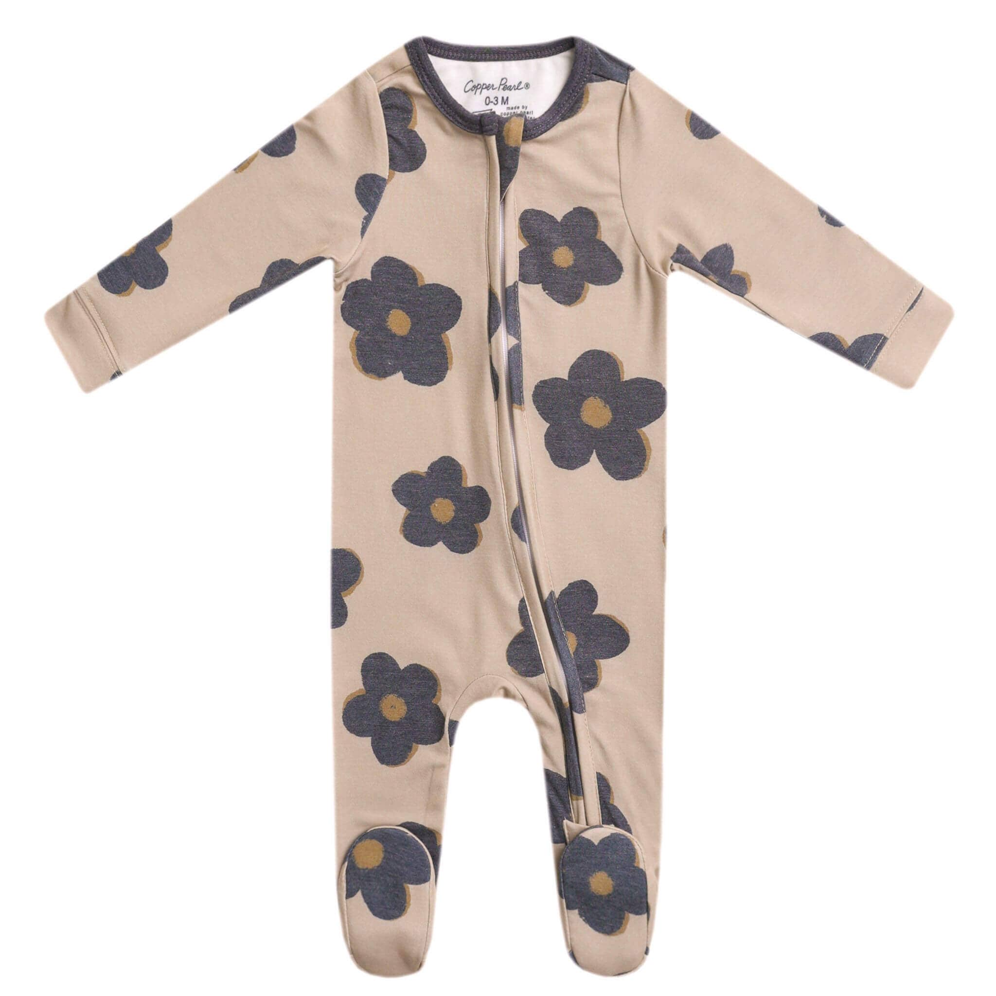 Copper Pearl | Zip-Up Footie Pajama