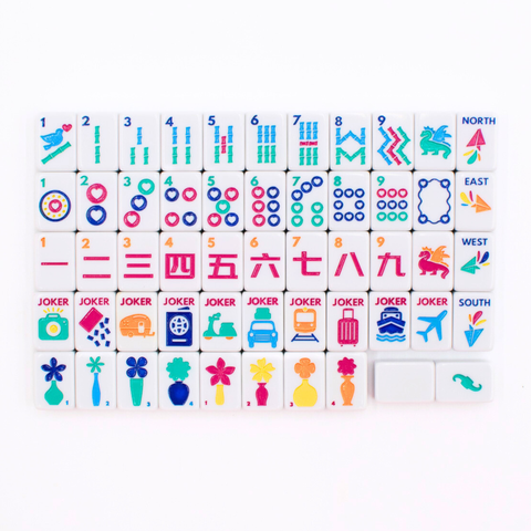 Mini Travel Mahjong | Mini Anywhere Series | White
