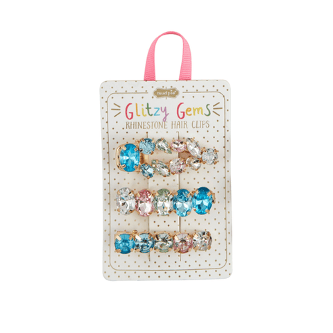 Mudpie | Glitzy Gem Rhinestone Hair Clips
