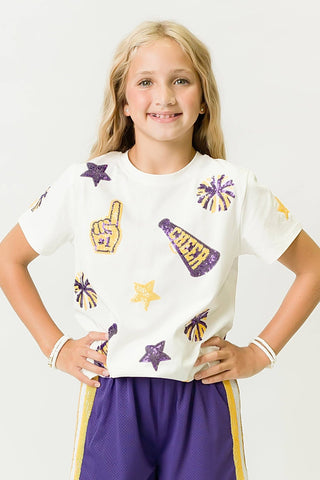 Purple and Yellow Cheer Shirt