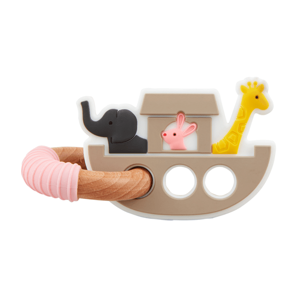 Mud Pie | Pink Noah Ark Teether