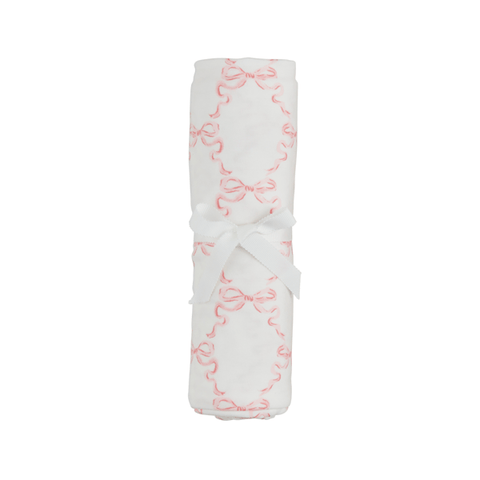 Mudpie | Bow Print Stretchy Swaddle