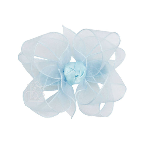 MULTI-LOOP ORGANZA BOW ON CLIP
