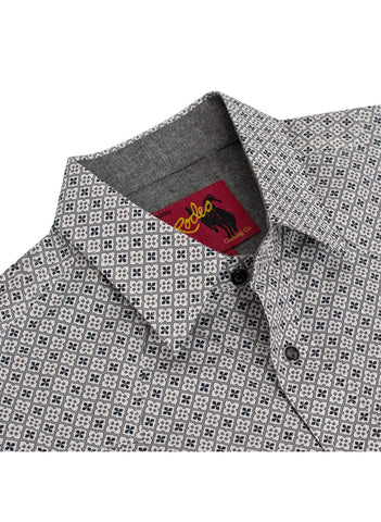 Men's Western Pearl Snap Print Shirt