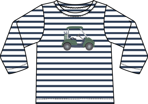 Golf - Long Sleeve Uni Shirt Green Golf Cart