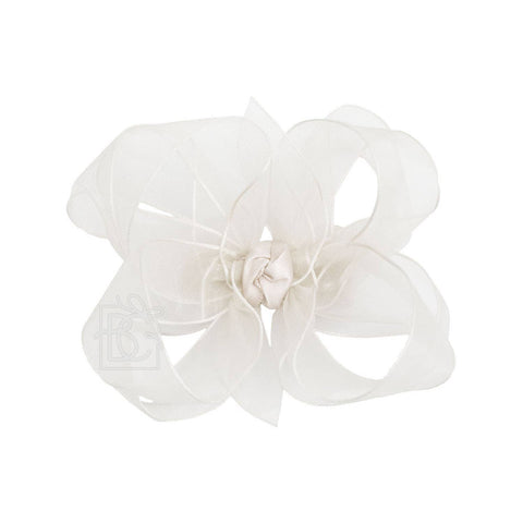 MULTI-LOOP ORGANZA BOW ON CLIP