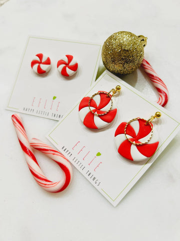 Christmas Peppermint Candy Earrings