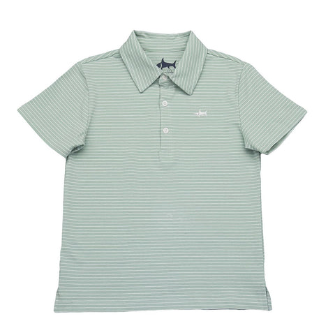 Saltwater Boys | Banks Boys SS Polo Seafoam/White Stripe 