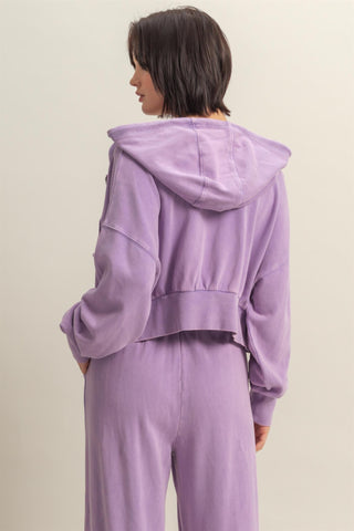 Long Sleeve Cropped Zip Up