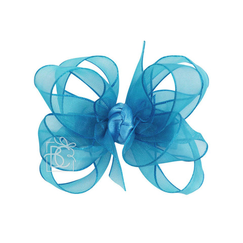 MULTI-LOOP ORGANZA BOW ON CLIP