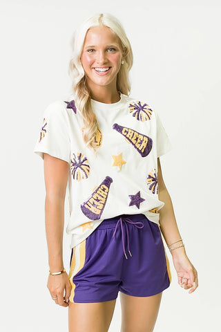 Purple and Yellow Cheer Shirt