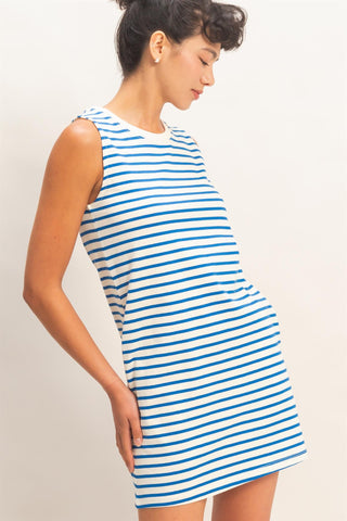 Striped Sleeveless Mini Dress
