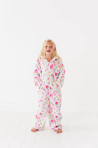 Plush Long Sleeve Onesie-Gingerbread Houses