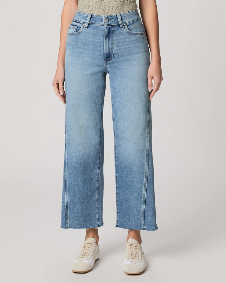 Paige | Anessa with Twisted Outseam Panel Raw Hem in Explorer