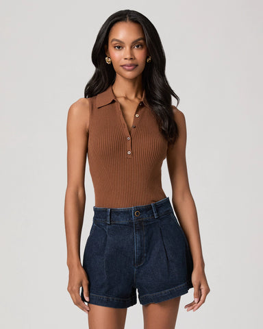 Paige | Vesta Top in Cognac