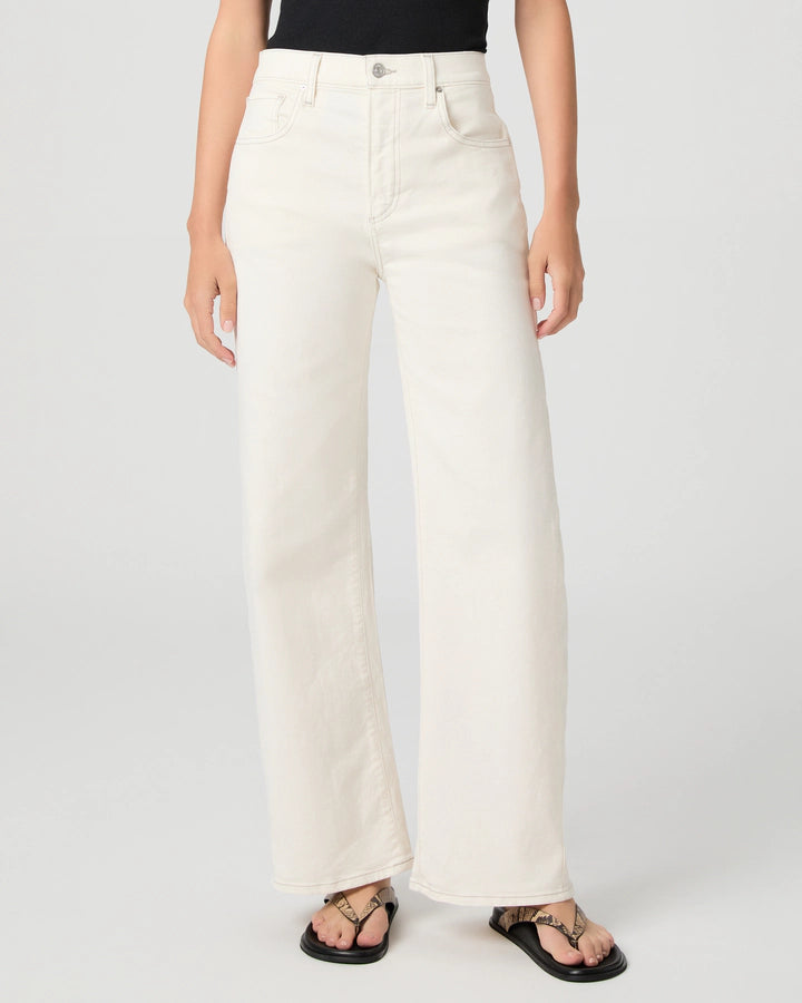 Paige | Arellia Skimmer with Outseam Panel in Cream Contrast