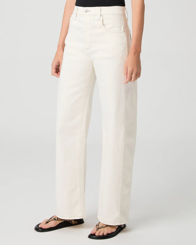 Paige | Arellia Skimmer with Outseam Panel in Cream Contrast