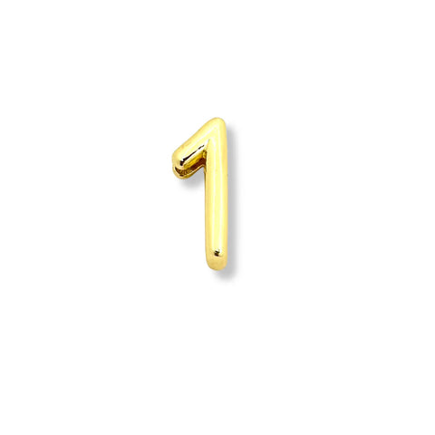 Number Charms | Smooth | Gold