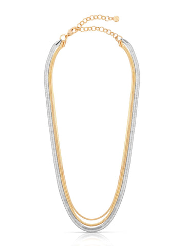Mixed Metal Strands Necklace