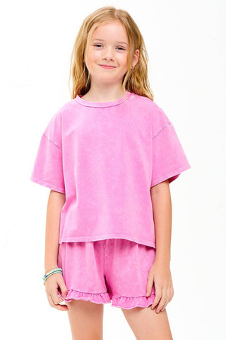 Mineral Washed Top & Shorts Set