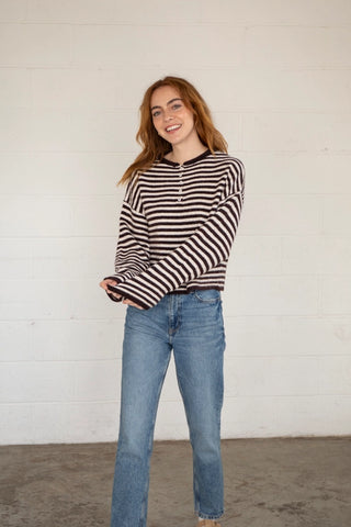 Piper Henley Striped Pullover