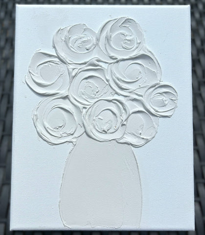 Paint Your Own Canvas 8x10 flowers in vase | still life