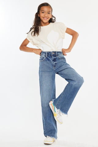 Denim | Youth High Rise Slim Wide Leg