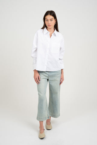 Elle Grey | High & Low Shirt W/ Elastic Sleeve