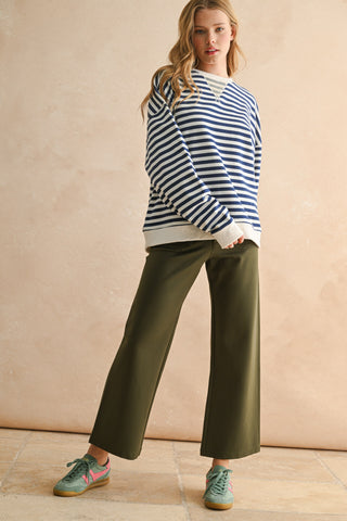 Ponte Fabric Crop Pants